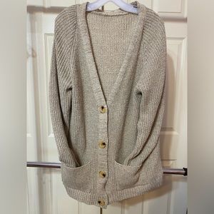 Beige Knit Cardigan